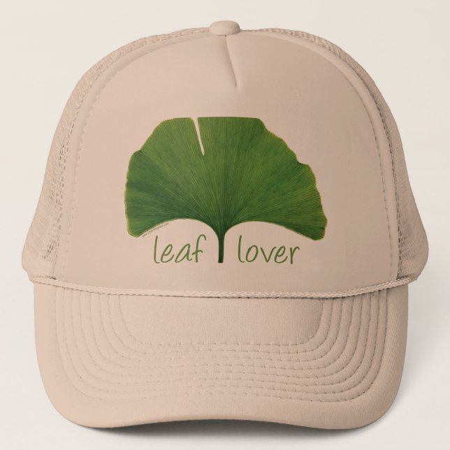 Tree Hugger, Leaf Lover - Ginkgo Truckerkappe (Vorderseite)