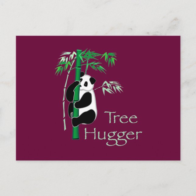 Tree Hugger Panda Postkarte (Vorderseite)