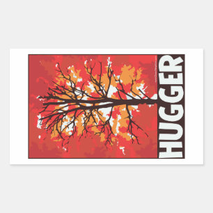 Tree Hugger Rechteckiger Aufkleber