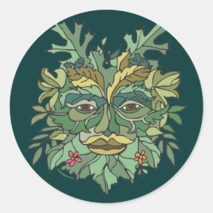 Tree Hugger Runder Aufkleber