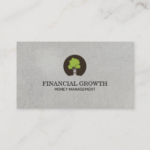 Tree Icon Financial Growth Visitenkarte