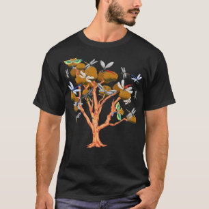 Tree Insect Lover Nature Animal Dragonfly T-Shirt