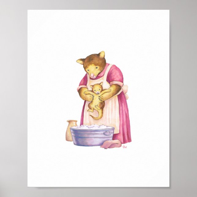 Tree Kangaroo Mutter und Kind 8 x 10 Print Poster (Vorne)