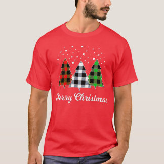 Tree Kariert Christmasree Merry Christmasree Vinta T-Shirt