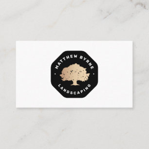Tree Landscaper Landscaping Emblem Busin Business Visitenkarte