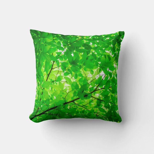Tree leaf twig texture pattern kissen (Vorderseite)