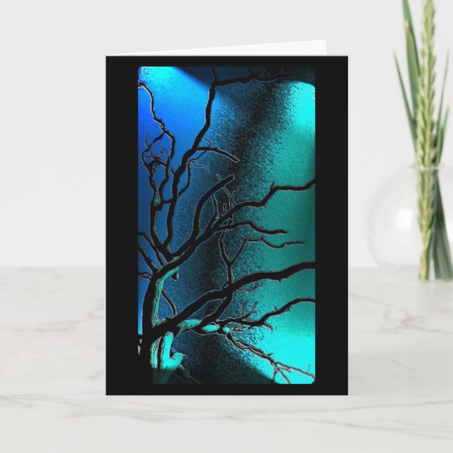 Tree Lights Geburtskarte Karte (Vorderseite)
