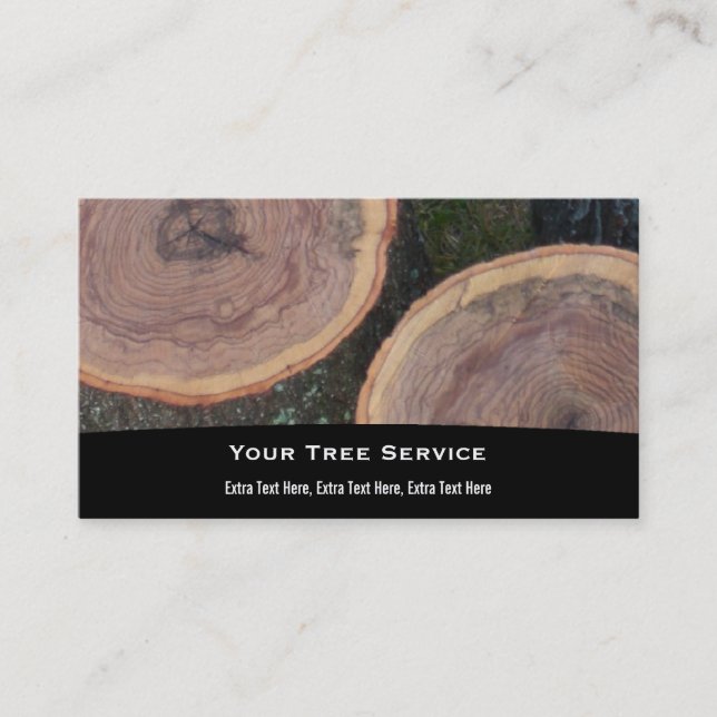 Tree Log Business Card Visitenkarte (Vorderseite)