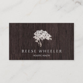 Tree Logo Holistic Health and Wellness Wood Nature Visitenkarte