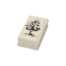 Tree mit Shading Art Briefmarke Gummistempel