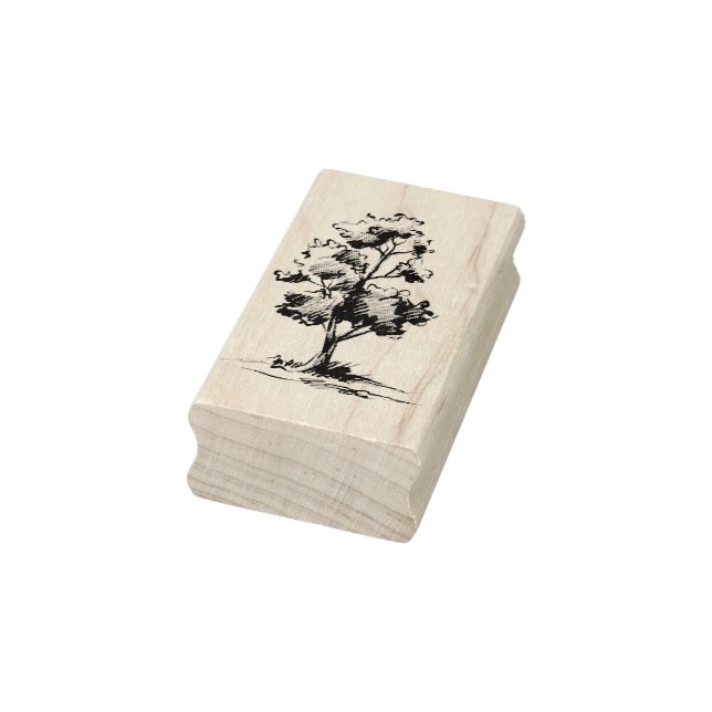 Tree mit Shading Art Briefmarke Gummistempel (Stempel)
