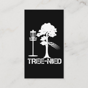 Tree Nied Funny Disk Golf Player Joke Frisbee Visitenkarte
