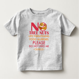 Tree Nut Allergy Shirt, füttre mir nicht Kleinkind T-shirt