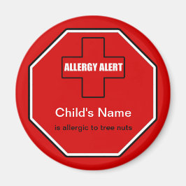 Tree Nuts Allergy Medical Allergy Alert Magnet
