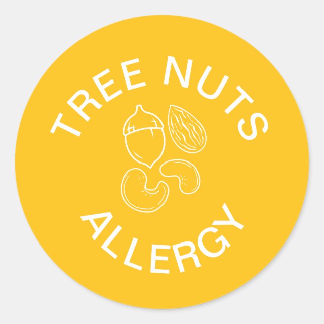 Tree Nuts Allergy Runder Aufkleber (Vorderseite)