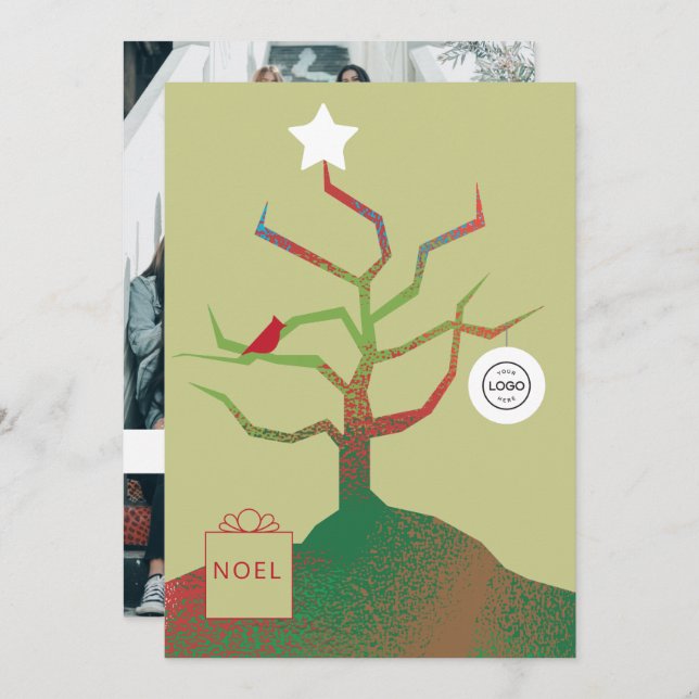 Tree of Art Corporate Weihnachtskarte Karte (Vorne/Hinten)