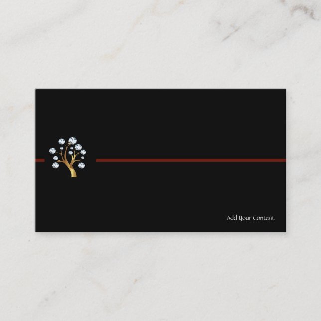 Tree of Diamonds Business Card Logo Visitenkarte (Vorderseite)