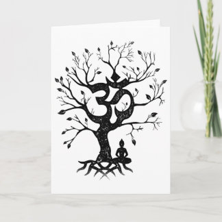 Tree Of Life And Ohm Symbol Design For Women Or Me Karte