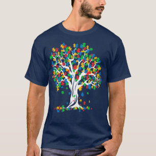 Tree Of Life Autism Awareness Month Funny ASD Supp T-Shirt