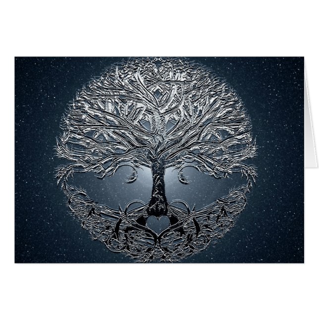 Tree of Life Blue Sky Friedlich Night (Vorderseite (Horizontal))