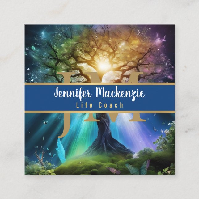 Tree of Life Business Card Quadratische Visitenkarte (Vorderseite)