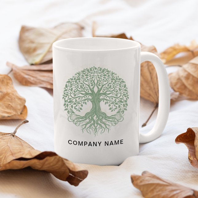 Tree of Life Business Logo Kaffeetasse (Von Creator hochgeladen)