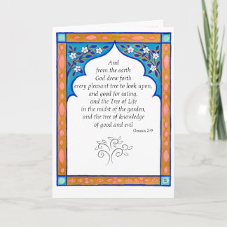 Tree of Life Card for Tu b'Shvat Feiertagskarte