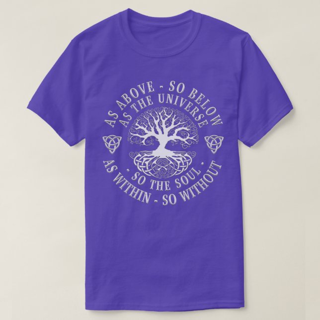 Tree of life Celtic men women As above so below T-Shirt (Design vorne)