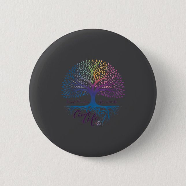 Tree Of Life Choose Life Suicide Prevention Awaren Button (Vorderseite)