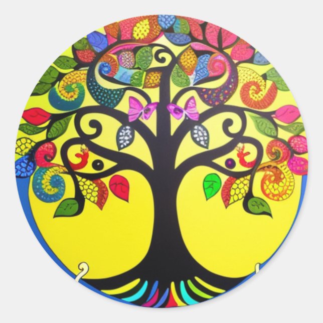 Tree of Life Classic Round Aufkleber (Vorderseite)