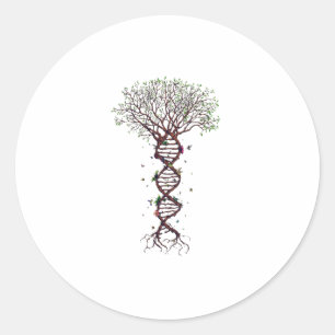Tree of Life DNA Genetics Biology Environment Runder Aufkleber