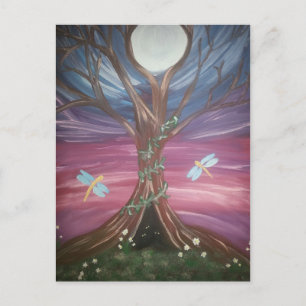 Tree of Life Dragon Fly Postkarte