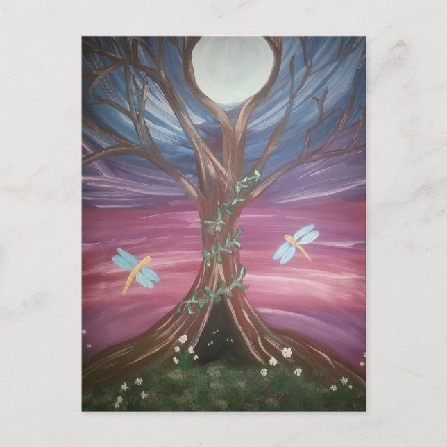 Tree of Life Dragon Fly Postkarte (Vorderseite)