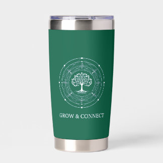Tree of Life, Grow & Connect, Forest Green Tumbler Thermobecher