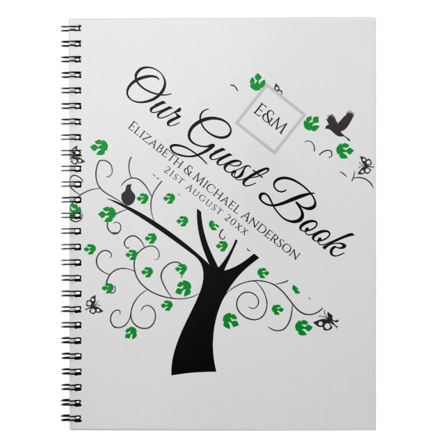 Tree of Life Guest Book Wedding Memorial Other Notizblock (Vorderseite)