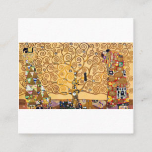 Tree Of Life Gustav Klimt Quadratische Visitenkarte