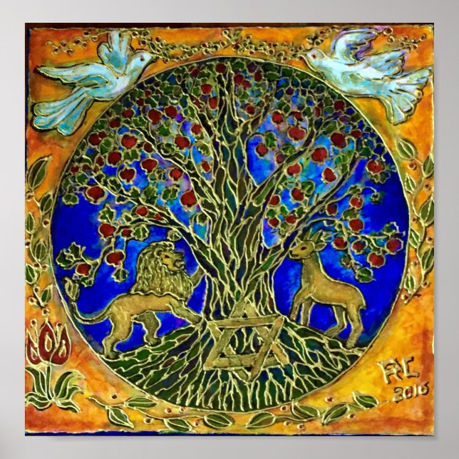 Tree of Life Judaika Poster (Vorne)