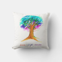 Tree of Life Liebe Unity Throw Kissen