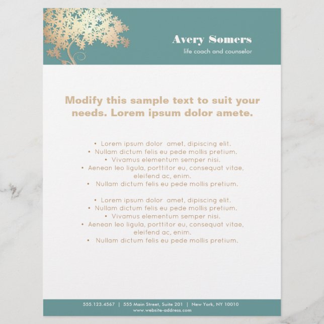 Tree of Life Logo Health and Wellness Flyer (Vorne)