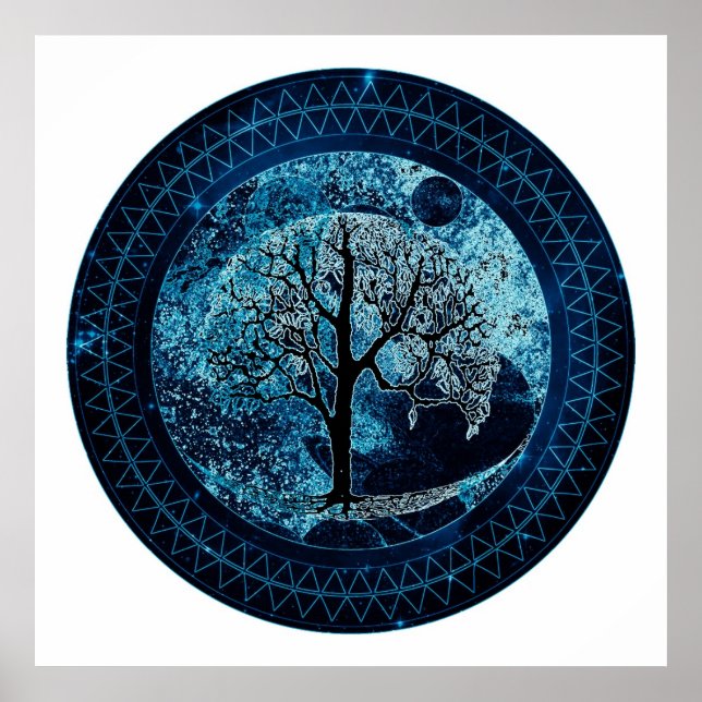 Tree of Life Midnight Sky Poster (Vorne)