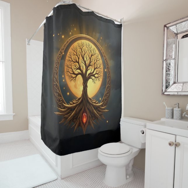 Tree of Life – Moonlit Enlightenment Duschvorhang (Beispiel)
