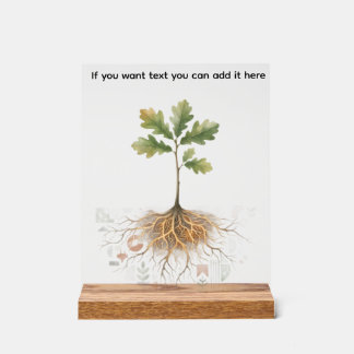 Tree of Life Roots and Heart Personalized Acrylschild