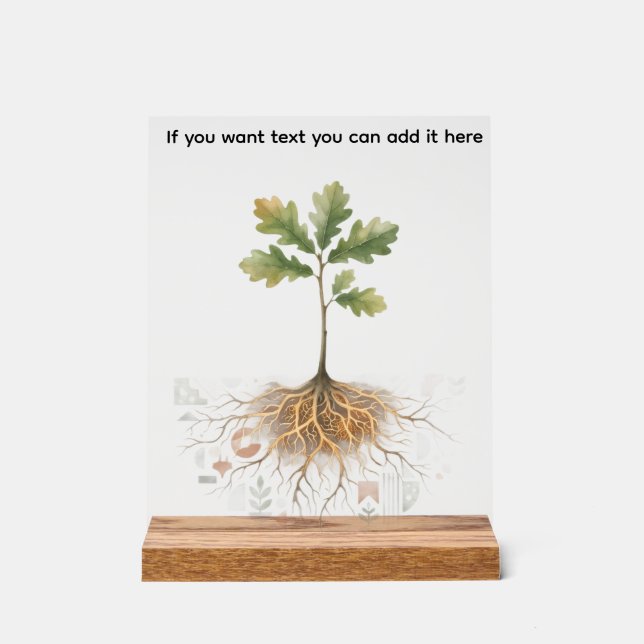 Tree of Life Roots and Heart Personalized Acrylschild (Vorderseite)