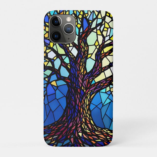 Tree of Life Shattered Glass Mosaic Case-Mate iPhone Hülle (Rückseite)