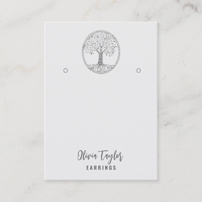 Tree of Life Spiritual Tree Bio Grafikkarte Visitenkarte (Vorderseite)