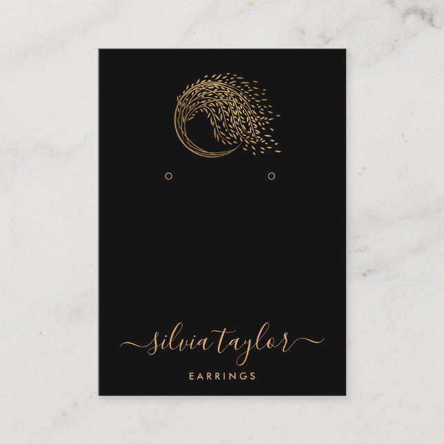 Tree of Life Spirituelle Tree Moon Business Card Visitenkarte (Vorderseite)