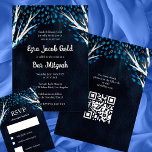 Tree of Life Stars Watercolor Bat Bar Mitzvah RSVP Karte<br><div class="desc">Perfekte Antwortkarte für eine Fledermausmitzvah, Bar mitzvah oder andere jüdische Feiern! Handgemachte Kunst für Sie! Vollständig anpassbar! Klicken Sie oben auf "Personalisieren", um den Text zu bearbeiten. Klicken Sie auf "Bearbeiten mit dem Designwerkzeug", um die Schriftart, Farben und Platzierungen, die Größe des Feldes, den eigenen Text einzustellen und das hintere...</div>