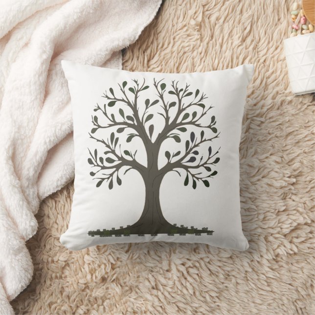 🌳 Tree of Life Throw Pillow - Nature Home Decor Kissen (Decke)