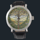Tree of Life/Tiffany-Fenster Armbanduhr<br><div class="desc">Vintage Kunst. Danke fürs Betrachten.</div>