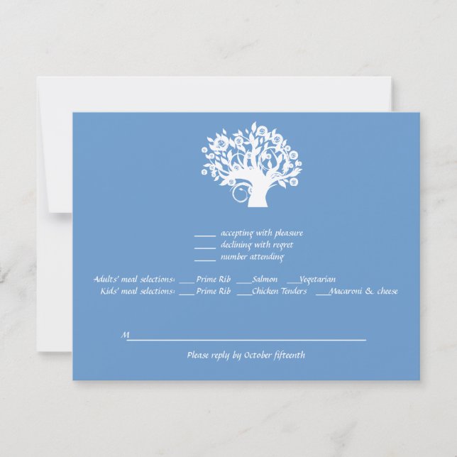 Tree of Life Twins Bar Bat Mitzvah Wedding RSVP (Vorderseite)